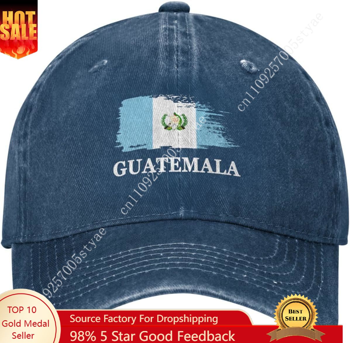 Men'S Fashion Guatemala - Cappello con bandiera guatemalteca Guatemala Uomo