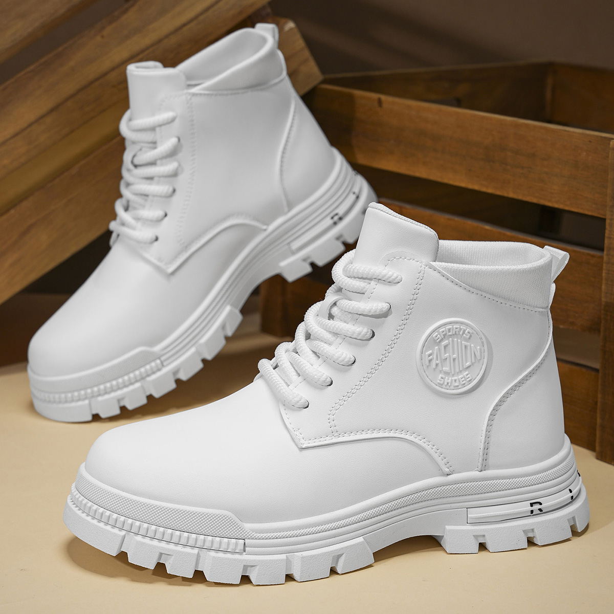 Men'S Fashion Footwear - Stivali da moto bianchi per tutte