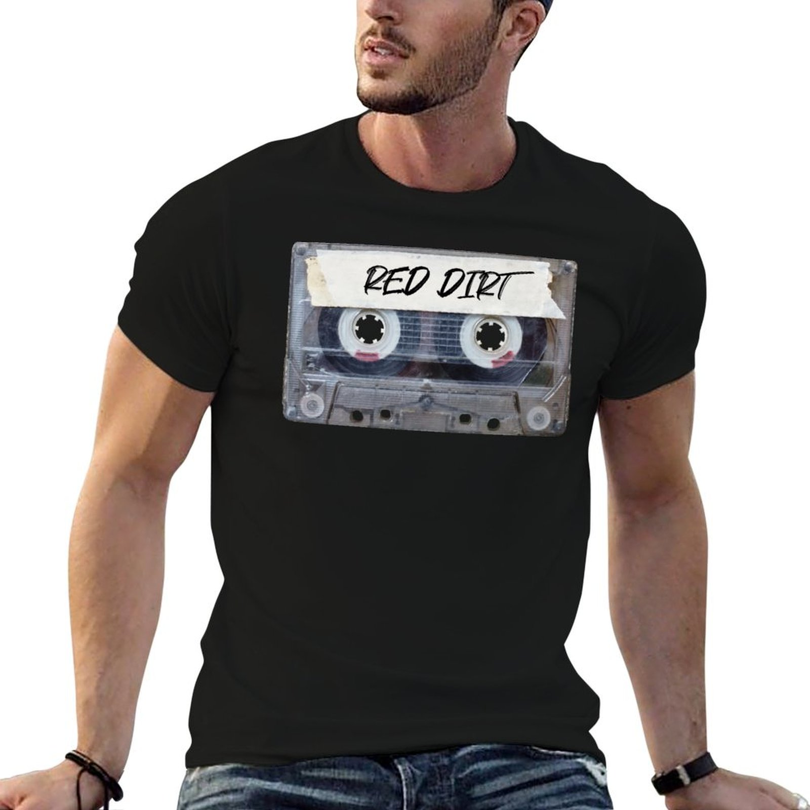 Men'S Fashion Genres - T-shirt con stampa di cassette musicali