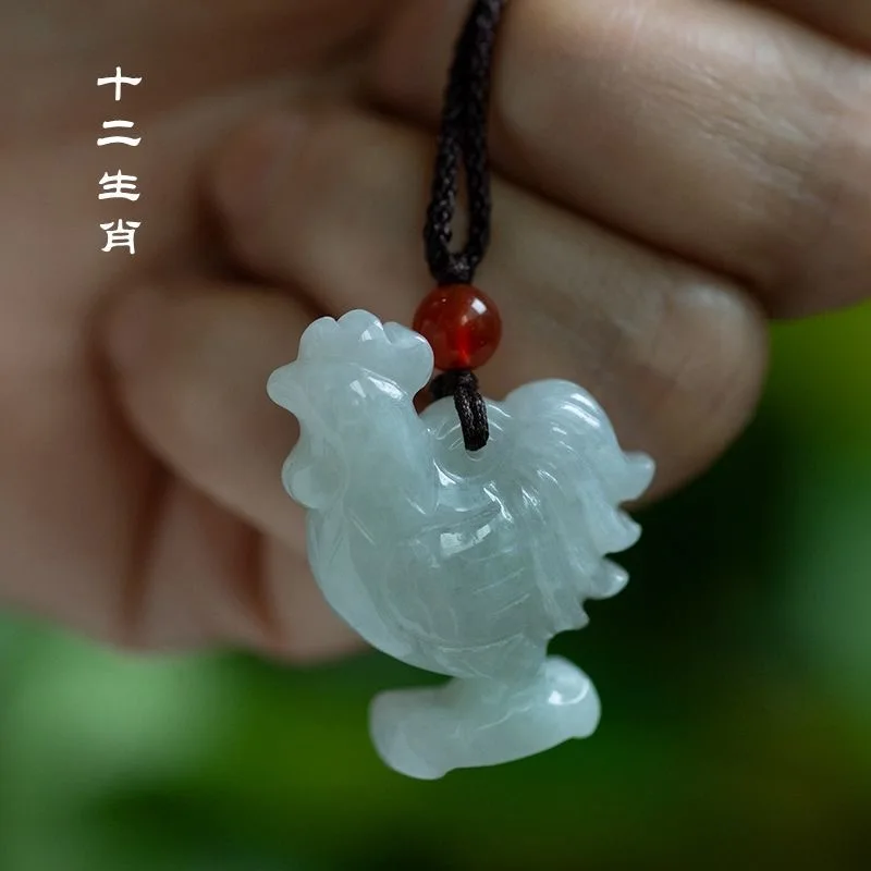 Men'S Fashion Necklaces - Smeraldo naturale cinese tridimensionale zodiaco ciondolo