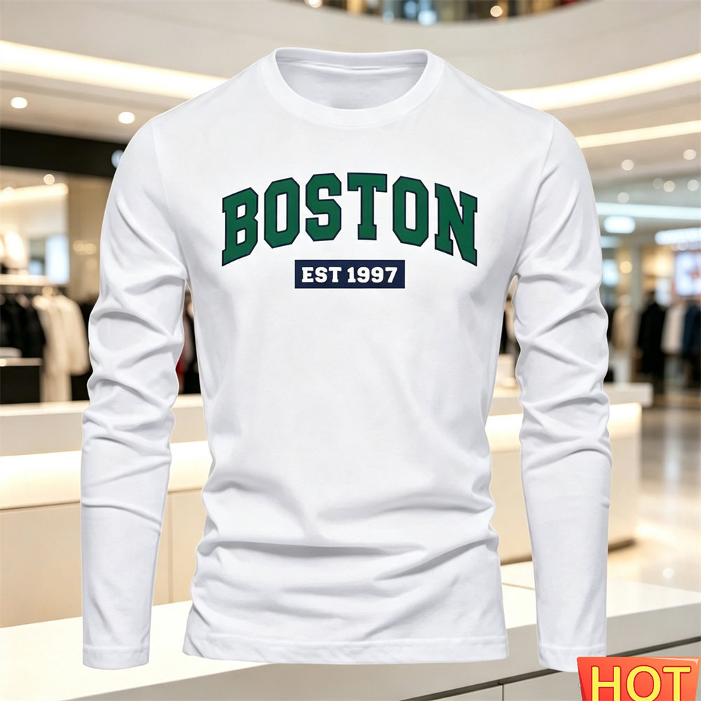 Men'S Fashion Course - T-shirt a maniche lunghe da uomo