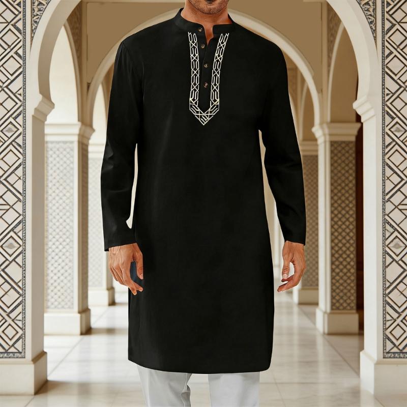 Men'S Fashion For Hot Weather - Y3NE Uomo Musulmano Vestibilità Ampia Veste