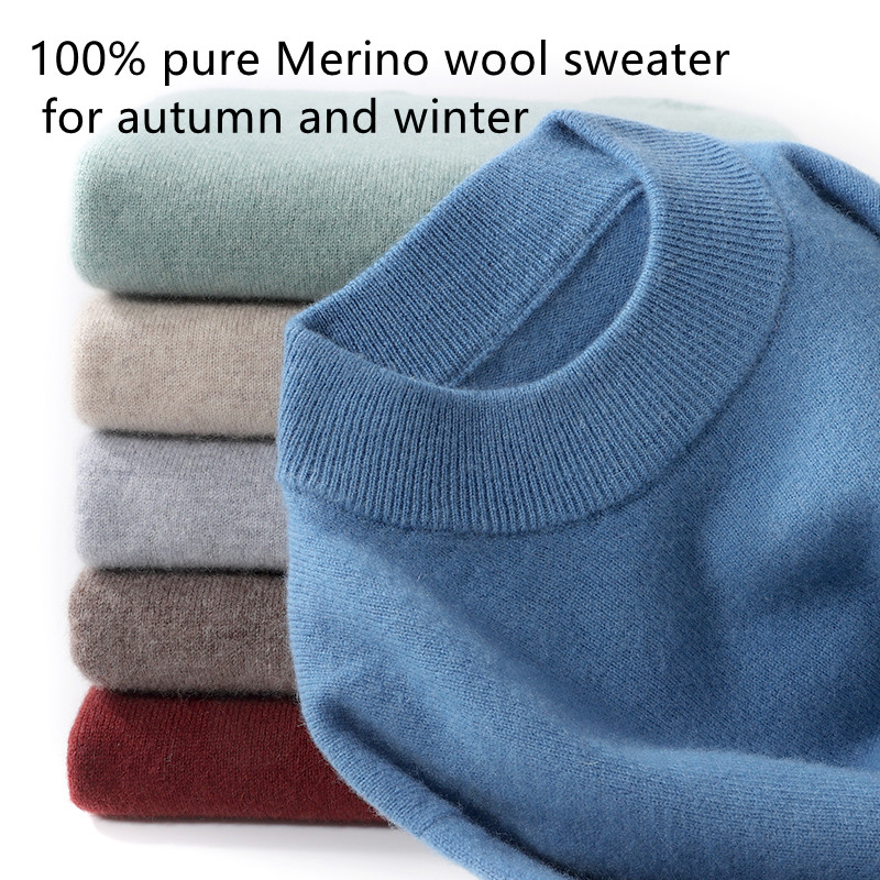 Mens Fashion Jumpers - 100% pura lana merino da uomo