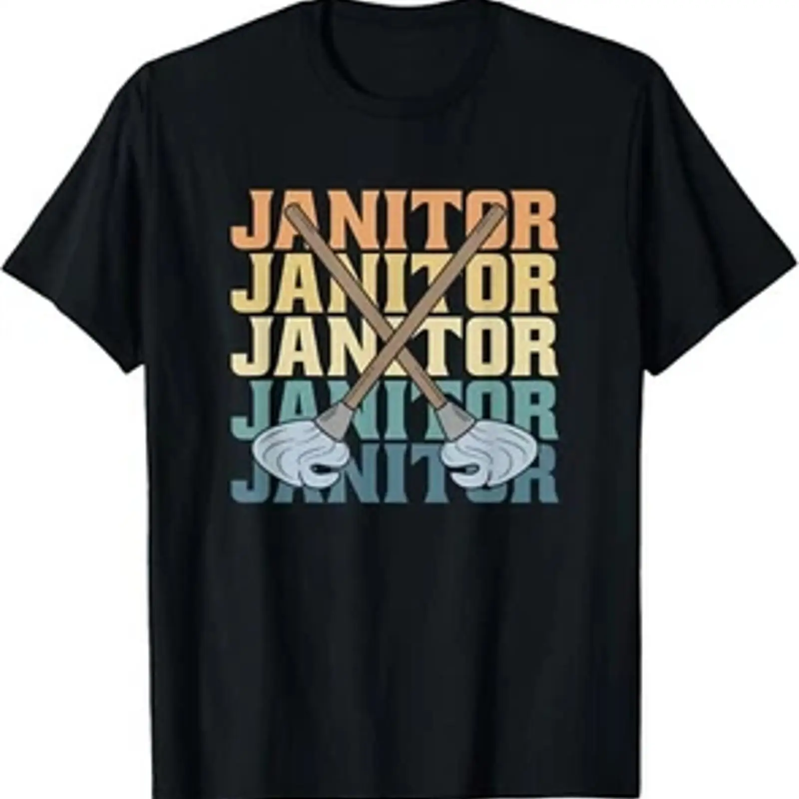 Men'S Fashion Depot - T-shirt vintage Retro Janitor Depot, grafica