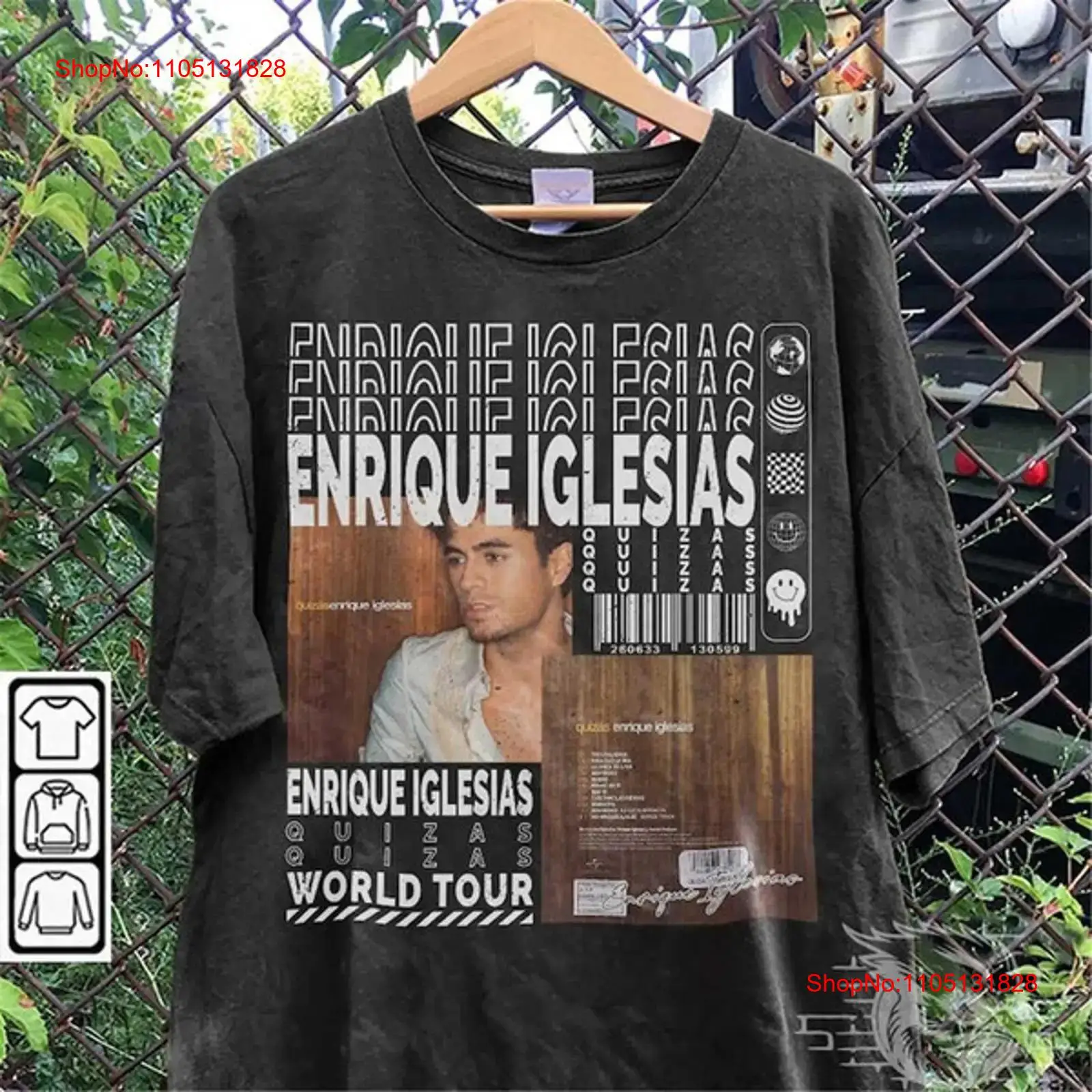 Men'S Fashion Quiz - Maglietta musicale Enrique Iglesias Y2K anni
