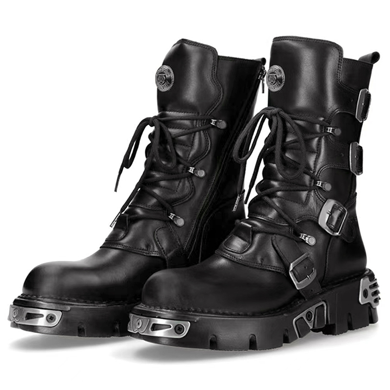 stivali da moto alti punk goti - Men'S Fashion Footwear recensione e prezzo